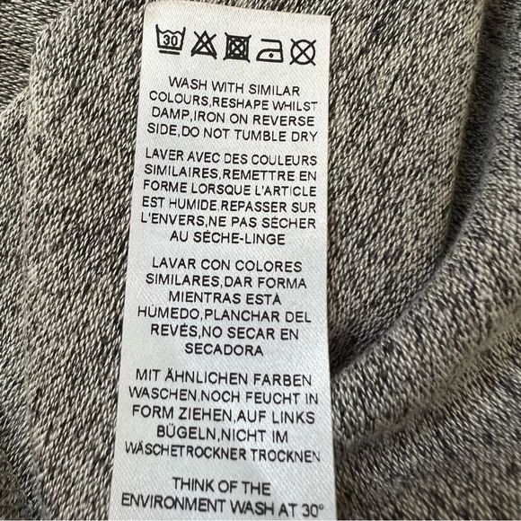 ASOS Scoop Neck Puffed Sleeve Shift Dress, Size 4 Grey - Picture 9 of 11